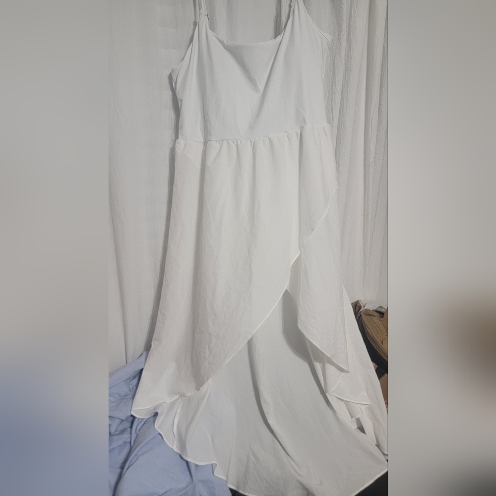 White Halara highlow dress